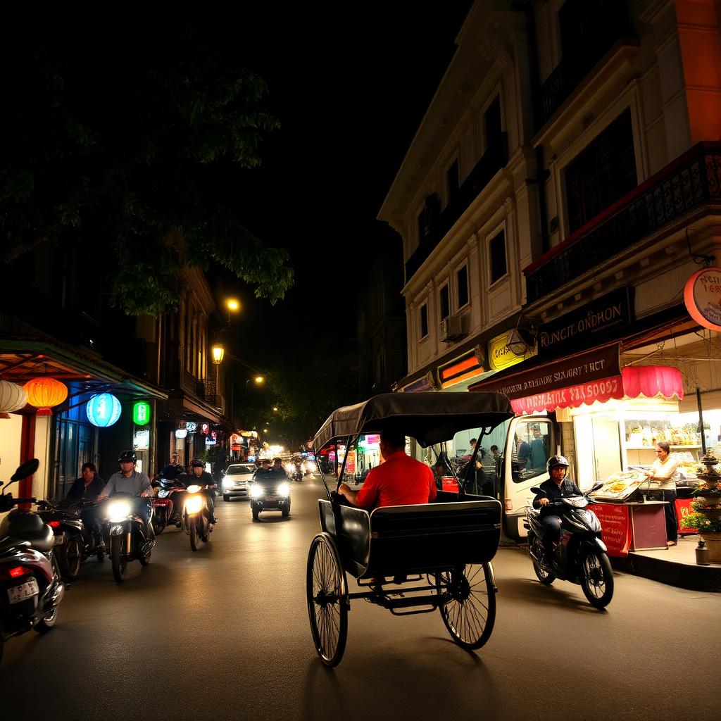 Hanoi Arrival — Old Quarter by Night